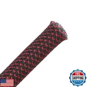 25ft - 1.5 inch PET Expandable Braided Sleeving – Blackbred – Alex Tech Braid