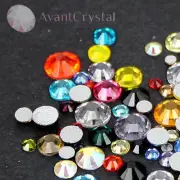 Assorted Sizes Mixed Colour Glass Rhinestone No-Hotfix Nails Decor AVANT CRYSTAL