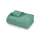 Tribeca Living Yarn Dyed Cotton Silk Blanket King size, Incredibly Soft and B...