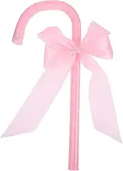 Cosplay Cane Prop, Bow Peep Cane, Little Bo Peep Staff, Bo Peep Cane, Halloween Walking Cane Prop Stick with Bowknot, Shepherds Hook Costume Cane Prop Stick Decorative Staff Prop