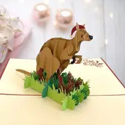 Christmas Kangaroo Pop Up Xmas Card