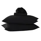 Black Twin Size Sheets Set-3 Piece Microfiber Bedsheets-Deep Pocket Fitted Sh...