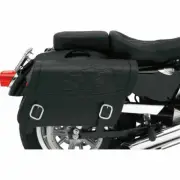Saddlemen Black Highwayman Tattoo Saddlebags Medium Throw-Over Mount
