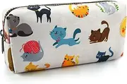 LParkin Cute Cat Pencil Case Make Up Case Cosmetic Bag Stationary Kawaii Pencil Box Pouch Teacher Gift Gadget Bag