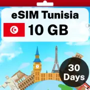 eSIM Tunisia - 10 GB - 30 Days - Travel eSIM | QR code activation