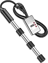 Cartridge Water Heater 2500w, Electric Immersion Water Heater with Digital LCD Thermometer, Stainless Steel Guard Submersible Heater, Set Temperature to Automatically Power Off