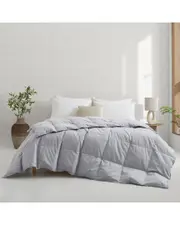 Unikome Lightweight Summer White Goose Down Feather Fiber Comforter Duvet Insert