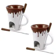 Swissmar Nostalgia 8 Piece Mug Fondue 8pc Set of 2