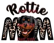 Sublimation Print Leopard Rottweiler Mom Ready to Press Heat Transfer