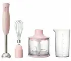 BRUNO Multi Stick Blender 3 Types (Blender Whiper Chopper) Mixer Compact Pink