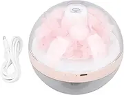 Essential Oil Diffuser with Night Light 270ml Pink Flower Aroma Humidifier Preserved Flower Portable Humidifier for Tabletop Bedroom Creative Gifts
