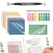 Sticky Notes Colorful Index Tabs Page Marker Set with Marker, for Bible Notebook