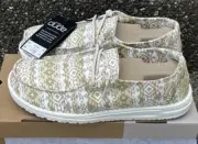 Hey Dude wendy aztec Beige Womens size 8
