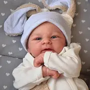 Lifelike Reborn Doll, 19 Inches 49 Cm Reborn Doll, Handmade Soft Full Body Silicone Baby, Cute Realistic Newborn Baby Doll for Boys and Girls, Full Body Washable Holiday Present