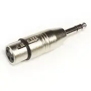 XLR-Female to 1/4" TRS Male Adapter