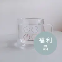 在飛比找蝦皮商城優惠-【方坊】(福利品) 雙層把手玻璃杯 喜怒哀樂 300ml 台