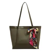 Oxford Tote Bag With Two Interior Zipper Bag - Army Green