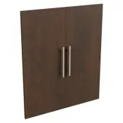 ClosetMaid Style+ Closet Door Kit 24.65"W Wood w/ Nickel Handles in Chocolate