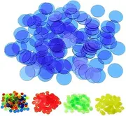 Vaguelly 200pcs Colorful Bingo Game Accessories Counters Bingo Chips Math Supplies for Boys and Girls Counting Sorting Learning
