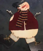 Plush Door Knob Hanging Snowman Christmas Holiday Decoration