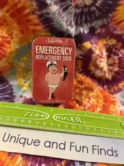 Archie McPhee Emergency Replacement Sock Fun White Elephant Gift In Tin Sealed