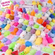 LEEHUR 100PCS Kawaii Squishies Mochi Squishy Toys for Kids Party Favors Mini ...