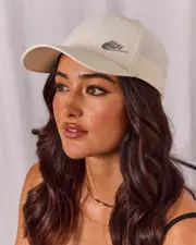 [Nike] Nike Women's Club Cap in Coconut Milk/Metallic Silver Size Medium/Large M/L Coconut Milk/Metallic Silver