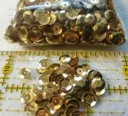 Sewing and Craft Findings: 1.5 Ounces of 7mm Gold Tone Sequins 10-01-2020