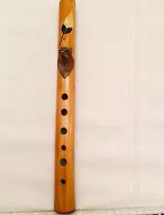 Collectible Wooden Flute Recorder Flute Musical Instrument Handmade Wolf Carving