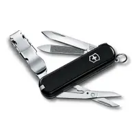 在飛比找ETMall東森購物網優惠-VICTORINOX 瑞士維氏迷你8用指甲剪瑞士刀-黑 06