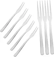 LABRIMP 8pcs Stainless Steel Forks Small Dessert Forks for Appetizers Fruits and Salad Elegant Design for Parties and Gatherings and Dishwasher Safe