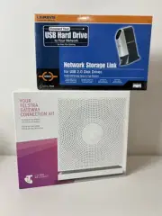 Telstra Gateway Connection Kit Open But New & Linksys Network Storage Link New