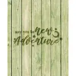 SAY YES TO A NEW ADVENTURE: FAMILY CAMPING PLANNER & VACATION JOURNAL ADVENTURE NOTEBOOK - RUSTIC BOHO PYROGRAPHY - GREEN BOARDS