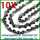 10X Chainsaw Chain 3/8 063 72DL For STIHL Chainsaw MS500i MS 500i with 20" Bar