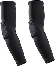 Elbow Pads, Basketball Shooter Sleeves, Collision Avoidance Hex Padded Arm Sleeves for Volleyball Football Baseball Cycling