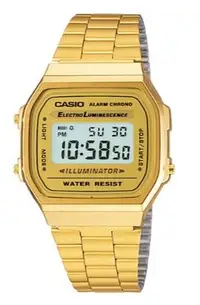 在飛比找Yahoo!奇摩拍賣優惠-【萬錶行】CASIO 全金復刻中性錶 A168WG-9W