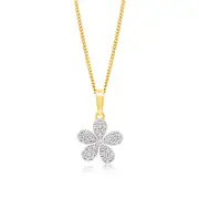 Diamond Pendant in 9ct Yellow Gold