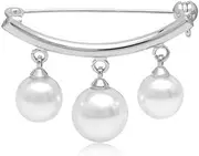 [Generic] Three Simulated Pearl Antiskid brooches Women's pin Shirt Stationary Buckle pin Functional Jewelry Ladies Elegant Brooch