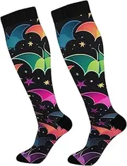 [ODAWA] Compression Socks Unisex Knee High Wide Calves Socks Support for Nurse, Pregnant, Running, Medical