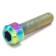 2pcs M8*1.25x30mm Rainbow GR5 Titanium Hex Socket Cap Head Bolts For Motorcycle