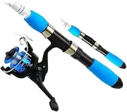 LLEIIshen Fishing Rod Full Kits Telescopic Fishing Rod and Spinning Reel Fishing Baits Hooks Line Travel Fishing Pole Combo/1865