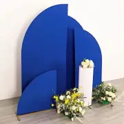 4 Matte ROYAL BLUE Fitted Spandex Half Moon Wedding Arch Backdrop STAND COVERS