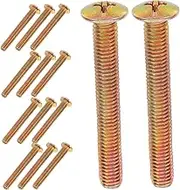 OSOLADY 20pcs Screw Screw Accessories Bed Frame Flat Head Crib Bolts Furniture Hardware Accessories Bed Hardware Replacement Chair Leg Bolts Furniture Barrel Nuts Golden Cold Rolled Steel