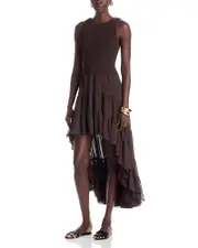 Michael Michael Kors Smocked High Low Dress