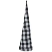 16" Black & White Buffalo Check Cone Tree
