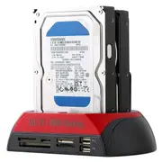 Universal Hdd Dock Station with Card Reader & Hub - Dual 2.5 / 3.5 Sata / Ide
