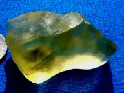 Libyan Desert Glass Meteorite Tektite impact Cintamani( 300 ct)Dimple yellow Gem
