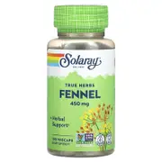 Solaray, True Herbs, Fennel, 450 mg, 100 VegCaps