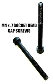 M4 x .7 SOCKET HEAD CAP SCREWS - BLACK STEEL - 25 PIECES PER - CHOOSE 45 OR 50mm