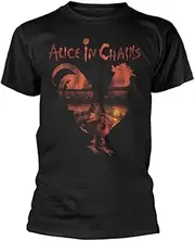 [Alice In Chains] T Shirt Dirt Rooster Silhouette Band Logo Official Mens Black